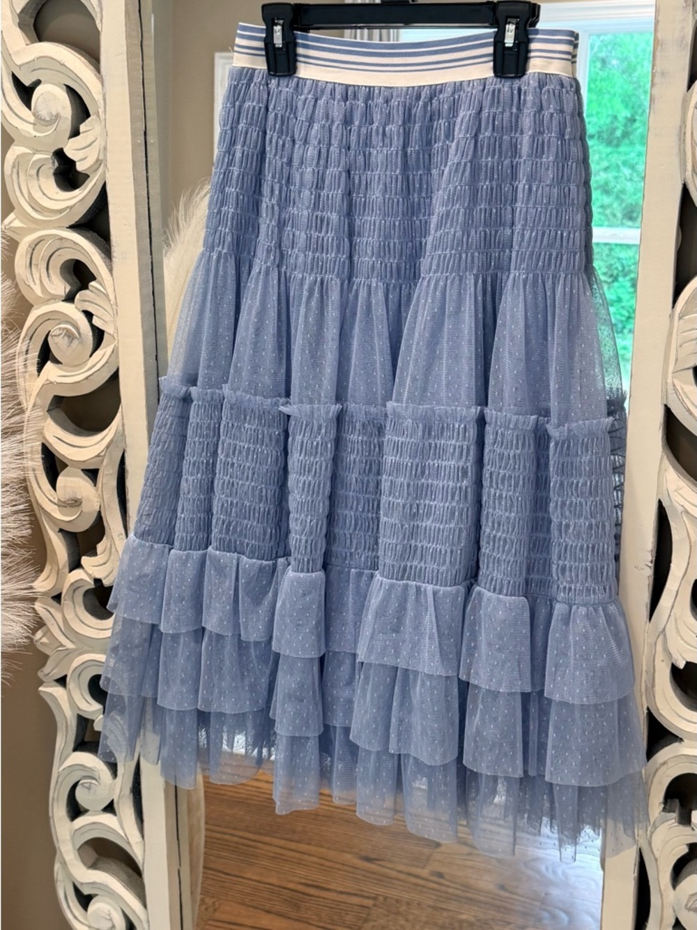 Women’s MAEVE tulle light blue midi skirt- Size XS - Picture 5 of 11